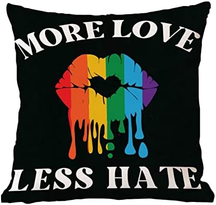 Jobban Szeretem a Kevésbé Utálom a Szivárvány Ajak Párnát Fedezze Romantikus párnahuzat LGBTQ Szivárvány Meleg, Leszbikus Büszkeség