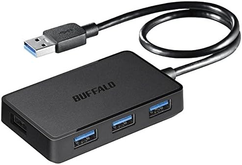 Buffalo BSH4U300U3BK USB 3.0 Busz Tápellátás 4 Port Hub Mágnes Fekete