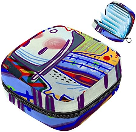 ORYUEKAN Egészségügyi betét Tároló Táska, Hordozható Újrafelhasználható Menstruációs Pad Cipzár Táska, Tampon-Tároló Tasak