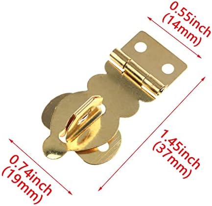 HJGarden 6db Szilárd Sárgaréz Lakat Hasp Mini Csatok W/Csavarokat Fából készült Bor, Ajándék Doboz, Táska Csat Retesz Csattal Bútor Vasalat