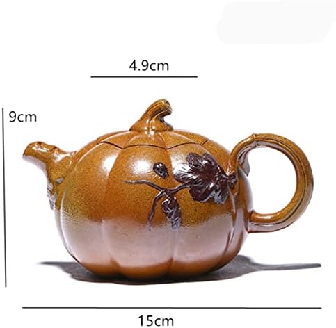 CCBUY Tök alakú tea retro kerámia teáskanna Kung Fu tea teáskanna teás készlet nappali dekoráció teáskanna kellékek (Szín : Egy,