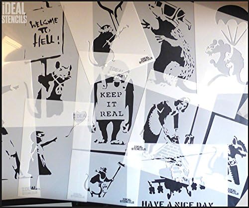 Banksy Che Guevara STENCIL | Újrafelhasználható Haza, Fali Dekor, Sablon | Graffiti Banksy Stílusú Művészet Stencil | Festeni