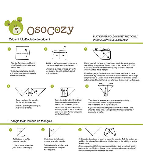 OsoCozy Gazdaság Lapos Pelenka Csomag - Szerves - Áfonyás/Zöld