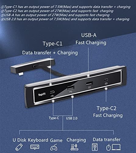 2023-2021 Tesla Model Y Modell 3 Dokkolóállomás-4 az 1-ben USB Hub Középső Konzol Adapter Kábel, Töltő Powered Splitter Kiterjesztését Tartozékok
