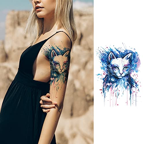 Aiekule ideiglenes tetoválás 8 lap fél karját hamis tetoválás a nők, a lányok gyönyörű divat Reális Hüvely Tetoválás, vízálló,