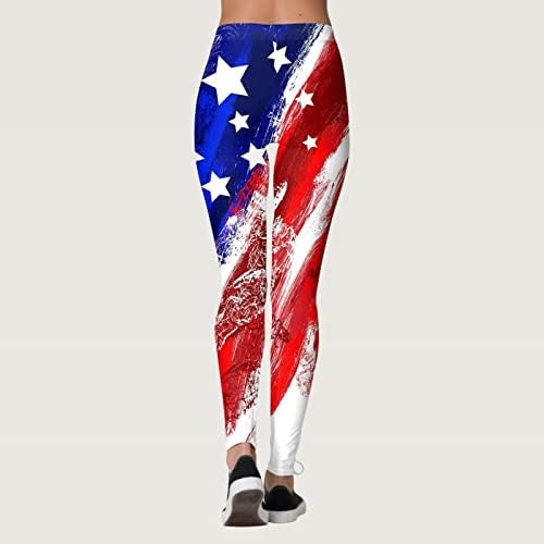 Amerikai Zászló Leggings Női Has Ellenőrzési Hazafias Amerikai Zászló Leggings Kényelmes, Könnyű, Sportos, Jóga, Futás, Sport