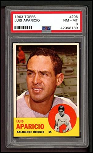 1963 Topps 205 Luis Aparicio Baltimore Orioles (Baseball Kártya) PSA a PSA 8.00 Orioles
