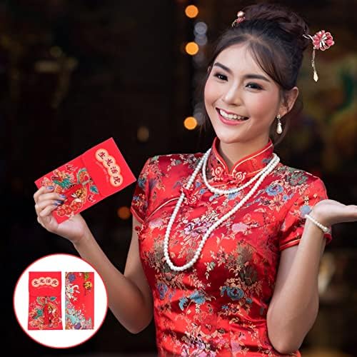 A kínai Új Év a Vörös Borítékok: Zodiac Tigris újévi Szerencse, Pénz Csomagok Lai Lásd a Tigris Hong Bao Piros Borítékot üdvözlőlap