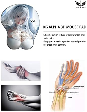 Anime Gaming Mouse pad 3D, gumiszőnyeg Bázis Csukló Támogatása Többi Rajzfilm Csúszásmentes Mousepad, Ergonomikus Számítógép Labtop
