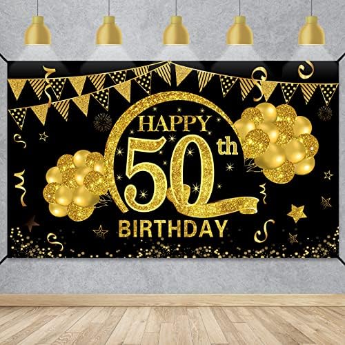A 60-ik Születésnapját Zászló Dekoráció Férfiak, Nők, Fekete Arany Boldog 60 Éves Születésnapi Hátteret, Party Kellékek, Hatvan Éves