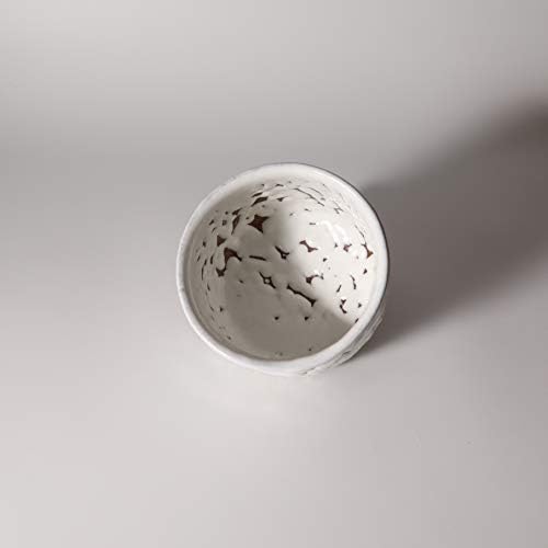 Fehér hagi matcha chawan teabowl. Masahiko Otani. A japán kerámia Hagi yaki.