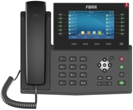 Fanvil X7C Enterprise VoIP Telefon, 5 cm-es Színes érintőképernyő, 20 SIP-Vonalak, Dual-Port Gigabit Ethernet, hálózati Adapter Nem Tartozék