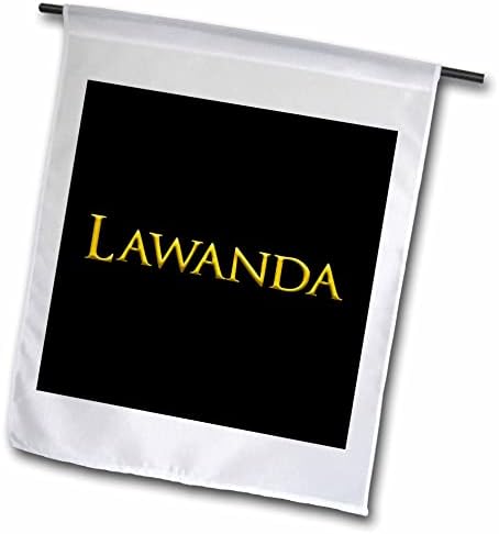 3dRose Lawanda vonzó lány baba neve az USA-ban. Sárga, fekete ajándék - Zászlók (fl-361388-1)