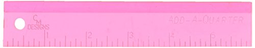 CM-es Minták Uralkodó 6 Add-A-Negyed Rózsaszín CMDesignsRuler6AddAQuarterPink, 6