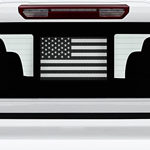Elővágott Hátsó Középső Ablak Amerikai Zászló Matrica Alkalmas Chevrolet Chevy Silverado GMC Sierra 1500 2019 2020 2021 2022 Vinyl