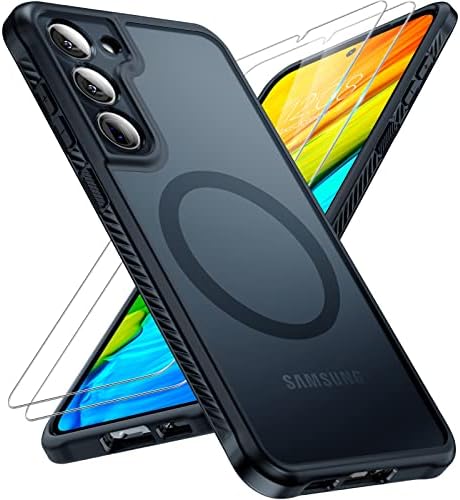 TOCOL 3 az 1-ben a Samsung Galaxy S23 Esetben Mágneses, [Teljes Kamera Védelem] 2 Csomag Screen Protector [Katonai Csepp Védelem] Áttetsző