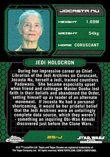 2015 Topps Star Wars Chrome szempontból: a Jedi vs Sith (Jedi Zöld) NonSport Trading Card 25-J Jocasta Nu Jedi