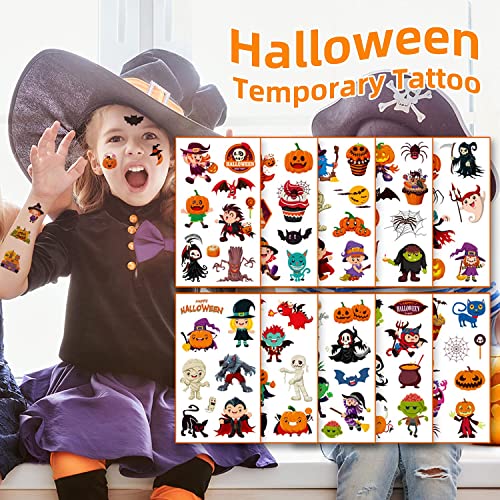Világító Halloween Ideiglenes Tetoválás Gyerekeknek, Ragyogás Halloween Dekoráció Szülinapi Party kellék, Kellékek, Világító