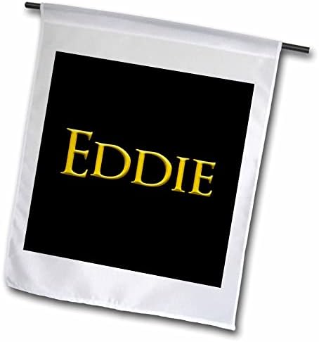 3dRose Eddie menő lány baba neve az USA-ban. Sárga, fekete varázsa ajándék - Zászlók (fl-361393-1)