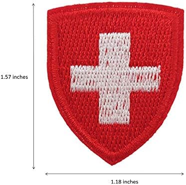 Aranyos-Javítás 3pcs Készlet Mini Svájc Zászló Pajzs Hímzett Vasalót varrni a Foltok Svájci Utazási Jelkép
