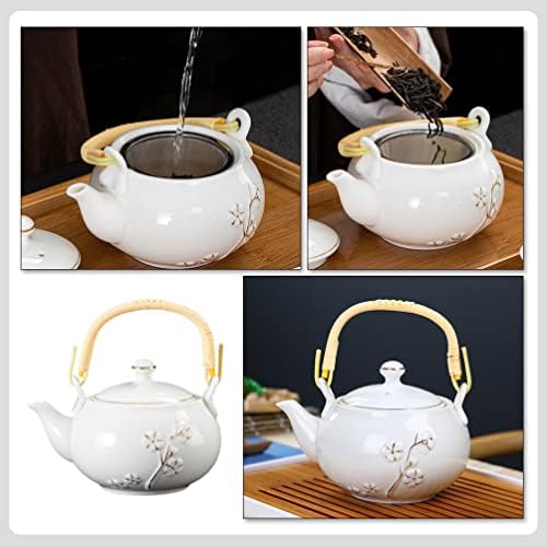 Kerámia teáskanna Kerámia teáskanna a Infúzióval: Porcelán Teáskanna Laza Levél Tea Készítő Régi Kínai Stílusú kannában Forró Víz, Tea Kettle