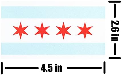 5 Db Chicagói Városi Zászló Vinyl Matrica,Chicago Zászló Matricák Taktikai Matrica, Járművek, Autó Ablak BumperWaterproof Matricák 2,5