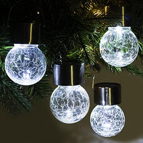 GIGALUMI Lóg Napelemes Lámpák, 8 Csomag, Solar függő Lámpák Kültéri, Reped az Üveg Dekoratív Kültéri Globe Világítás, Karácsonyi Fények,