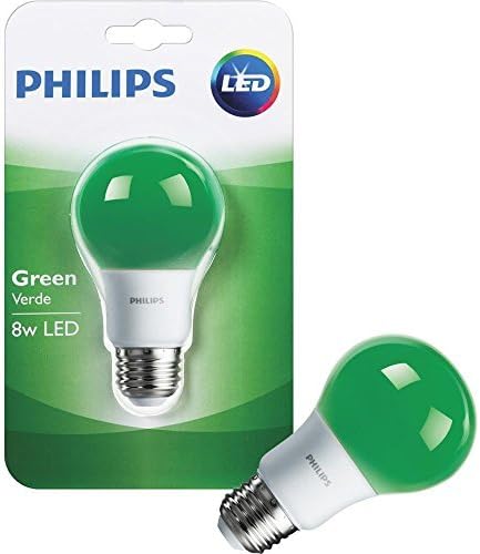 Philips 60 Watt Egyenértékű Zöld 19 Közepes Bázis LED 8 Watt Egyenértékű Izzó