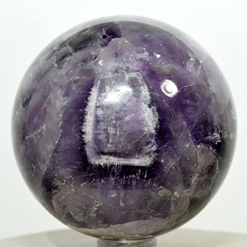 Crystal2529, 2.2 Mély Lila Ametiszt Gömb Természetes Ásványi Kő Csiszolt Uruguay