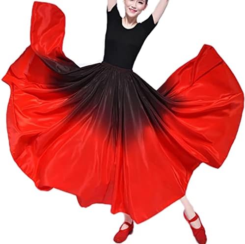 Whitewed Két Hang Színű Szatén Felnőtt Flamenco Cigány Paso Doble Spanyol Balett-Tánc, Jelmez Női Szoknya