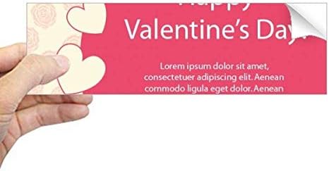 DIYthinker Rózsaszín Fehér Boldog Valentin Napot Téglalap Matricát Notebook Ablak Matrica