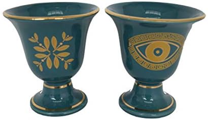 Talos Leletek Pitagorasz Tisztességes Kupa Pitagorasz-Két Minőségi Csésze Evil Eye Protector - Bagoly Athéné