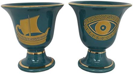 Talos Leletek Pitagorasz Tisztességes Kupa Pitagorasz-Két Minőségi Csésze Evil Eye Protector - Trireme Hajó