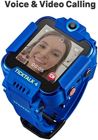 TickTalk 4 Gyerek Smartwatch a Hatalom Alap Csomag (Kék Karóra Piros Zsebében SIM-On a T-Mobile hálózatán)