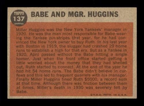 137 Babe Ruth Különleges 3 HOF - 1962 Topps Baseball Kártyák (Csillag) Osztályozott NM - Baseball Asztalon Dedikált Vintage Kártyák