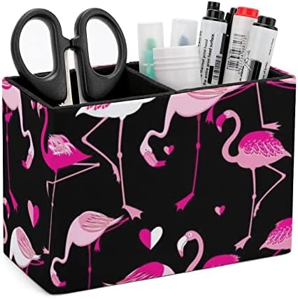 Rózsaszín Flamingók PU Bőr Ceruza Birtokosai Többfunkciós Toll Csésze Tartály Minta Asztal Szervező Az Office Home