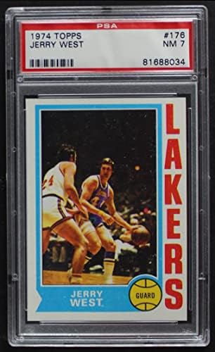 1974 Topps 176 Jerry West Los Angeles Lakers (Kosárlabda Kártya) PSA a PSA 7.00 Lakers WVU