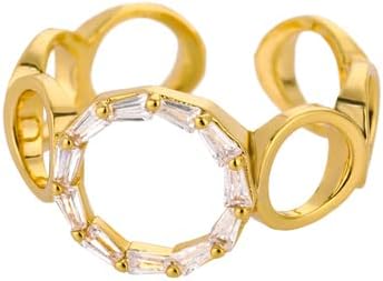 Oyalma Cirkon Kör Nyitott Gyűrűk Nők Kristály Arany Ujját Varázsa Állítható Gyűrű, Esküvői, Valentin Ékszer-89969