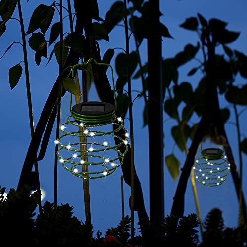 Roaming Fény a Napenergia Spirál LED Lámpák, napelemes kerti lámpák kültéri dekoratív függő lámpák, vízálló medál fény a kert, terasz,