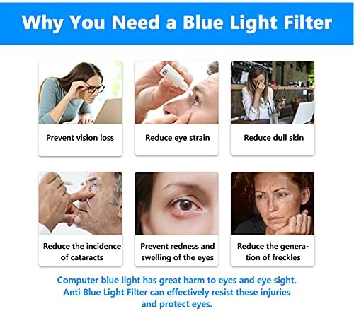 WSHA Asztali Monitor Kék Fény Blokkoló képernyővédő fólia Panel Anti-UV Tükrözi szemvédő Szűrő Film, Csökkenti a Szem Megerőltetése, Segít Jobban