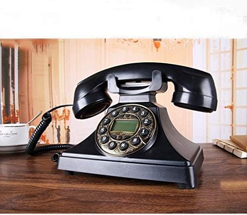KLHHG Telefon, Kiegészítők Régi Antik Telefon American Retro Föld vezetékes Otthoni Iroda Telefon Fekete Fém Forgatás