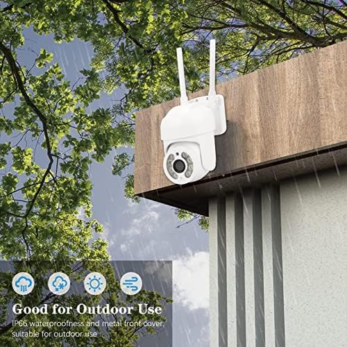 GLOGLOW WiFi Smart Kamera, Dome Biztonsági Kamera Forgatható Szög 100‑240V Floodlight Funkció Kettős Módon Hívja Kültéri Használatra