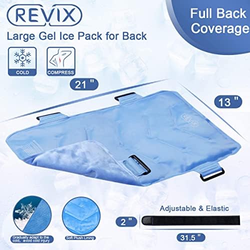 REVIX Ice Csomag Térd Fájdalom, Újrafelhasználható Gél Jeges Pakolás a Lábát Sérülések, REVIX Teljes Vissza Ice Csomag Sérülések Újrafelhasználható