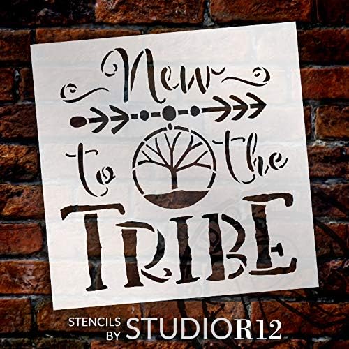Új, hogy A Törzs Stencil által StudioR12 | DIY Bohém Törzsi, Családi lakberendezés | Craft & Festeni a Fa Alá | Újrafelhasználható