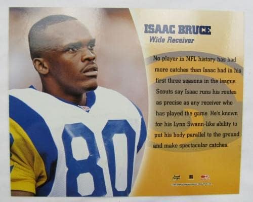 Isaac Bruce Aláírt Automatikus Aláírást 1997 Levél Aláírása 8x10-es Labdarúgó-Kártya - Dedikált NFL-Fotók