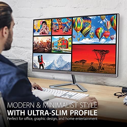 ViewSonic VX2776-4K-MHD 27 Hüvelykes, 4K UHD felbontású IPS Monitor Ultra-Vékony Bezels, HDR10 HDMI, valamint DisplayPort Otthoni