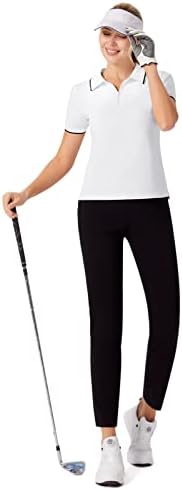 JACK SMITH Női Golf Polo Nedvesség Wicking UPF 50+ Rövid Ujjú Ing