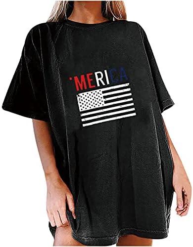 A függetlenség Napja Póló Női július 4-Ing Hazafias Amerikai Zászló Blúz, Póló Nyári Túlméretezett Tunika Maximum
