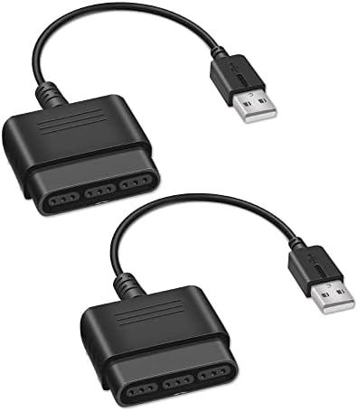2 Csomag PS2 Kontroller USB Adapter Átalakító Kábel, Kompatibilis Sony PS1/PS2 Kontroller Gamepad, hogy PS3/PC Vezérlő
