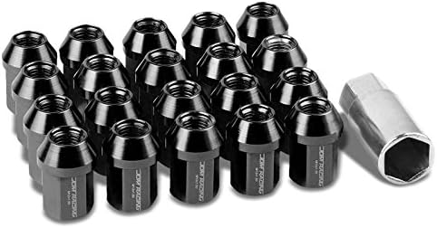 Fekete Alumínium M12 x 1.50 25MM Átmérő/mm, 35 mm, Magassága Közel Végén Makk Tuner 20 Darab csavarokat